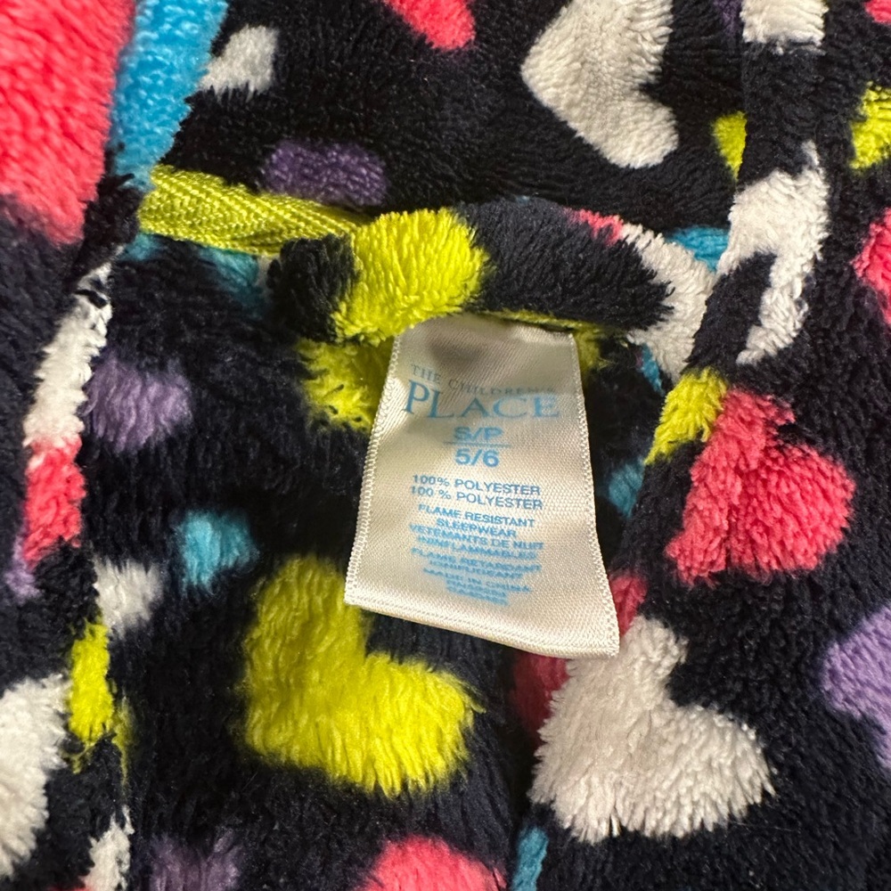 Colorful Heart Pattern Kids Robe - Picture 2 of 3